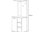 ΕΠΙΠΛΟ ΕΙΣΟΔΟΥ MANUELE MEGAPAP ΜΕΛΑΜΙΝΗΣ ΧΡΩΜΑ ΓΚΡΙ OAK - DARK ATELIER 68X36X200ΕΚ.