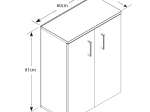 ΠΑΠΟΥΤΣΟΘΗΚΗ ΜΕΛΑΜΙΝΗΣ VICO MEGAPAP ΧΡΩΜΑ ΛΕΥΚΟ 60X33X81ΕΚ.