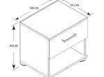 ΚΟΜΟΔΙΝΟ ΜΕΛΑΜΙΝΗΣ RENATO MEGAPAP ΧΡΩΜΑ ΛΕΥΚΟ 44X35X43ΕΚ.