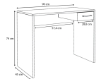 ΓΡΑΦΕΙΟ ΜΕΛΑΜΙΝΗΣ RAVELLO MEGAPAP ΧΡΩΜΑ ΛΕΥΚΟ 90X45X74ΕΚ.