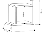 ΡΑΦΙΕΡΑ ΤΟΙΧΟΥ BOX MEGAPAP ΜΕΛΑΜΙΝΗΣ ΧΡΩΜΑ ΑΝΘΡΑΚΙ 30X22X30ΕΚ.