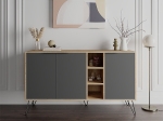 ΜΠΟΥΦΕΣ CLARA MEGAPAP ΧΡΩΜΑ ΦΥΣΙΚΟ ΟΞΙΑΣ - ΑΝΘΡΑΚΙ 142X35,6X83ΕΚ.