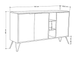 ΜΠΟΥΦΕΣ CLARA MEGAPAP ΧΡΩΜΑ ΛΕΥΚΟ 142X35,6X83ΕΚ.
