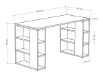 ΓΡΑΦΕΙΟ ΕΡΓΑΣΙΑΣ COLMAR MEGAPAP ΧΡΩΜΑ ΑΝΘΡΑΚΙ - ΛΕΥΚΟ 140X60X75ΕΚ