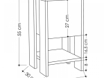 ΚΟΜΟΔΙΝΟ EMA MEGAPAP ΧΡΩΜΑ ΛΕΥΚΟ 30X30X55ΕΚ.
