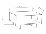 ΤΡΑΠΕΖΑΚΙ ΣΑΛΟΝΙΟΥ HOLA MEGAPAP ΧΡΩΜΑ ΑΝΘΡΑΚΙ 60X60X32ΕΚ.
