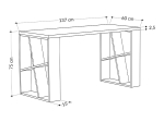 ΓΡΑΦΕΙΟ ΕΡΓΑΣΙΑΣ HONEY MEGAPAP ΧΡΩΜΑ ΛΕΥΚΟ - ΑΝΘΡΑΚΙ 137X60X75ΕΚ