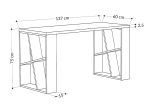 ΓΡΑΦΕΙΟ ΕΡΓΑΣΙΑΣ HONEY MEGAPAP ΧΡΩΜΑ ΛΕΥΚΟ 137X60X75ΕΚ