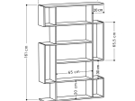 ΒΙΒΛΙΟΘΗΚΗ MITO MEGAPAP ΧΡΩΜΑ ΛΕΥΚΟ 108X25X161ΕΚ.