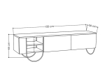 ΕΠΙΠΛΟ ΤΗΛΕΟΡΑΣΗΣ NORFOLK MEGAPAP ΧΡΩΜΑ ΛΕΥΚΟ 151X35X43ΕΚ.