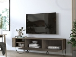 ΕΠΙΠΛΟ ΤΗΛΕΟΡΑΣΗΣ NORFOLK MEGAPAP ΑΠΟ ΜΕΛΑΜΙΝΗ ΧΡΩΜΑ DARK COFFEE 151X35X43ΕΚ.