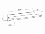 ΡΑΦΙΕΡΑ ΤΟΙΧΟΥ SIMPLE MEGAPAP ΧΡΩΜΑ ΑΝΘΡΑΚΙ 60X24X10ΕΚ.