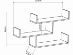 ΡΑΦΙΕΡΑ ΤΟΙΧΟΥ TIBET MEGAPAP ΧΡΩΜΑ ΛΕΥΚΟ 119X22X66ΕΚ.
