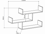 ΡΑΦΙΕΡΑ ΤΟΙΧΟΥ TIBET MEGAPAP ΧΡΩΜΑ ΑΝΘΡΑΚΙ 119X22X66ΕΚ.