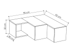 ΕΠΙΠΛΟ ΤΗΛΕΟΡΑΣΗΣ ΓΩΝΙΑΚΟ COMPACT MEGAPAP ΧΡΩΜΑ ΑΝΘΡΑΚΙ - ΑΝΟΙΧΤΗ ΜΟΚΑ 94,2X90,6X31,4ΕΚ.