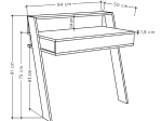 ΓΡΑΦΕΙΟ ΕΡΓΑΣΙΑΣ COWORK MEGAPAP ΧΡΩΜΑ ΛΕΥΚΟ ΑΝΤΙΚΕ 94X50X91ΕΚ.