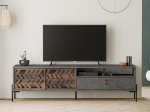 ΕΠΙΠΛΟ ΤΗΛΕΟΡΑΣΗΣ DIONYSOS MEGAPAP ΧΡΩΜΑ ΓΚΡΙ ΡΕΤΡΟ 170X45X48,6ΕΚ.