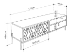 ΕΠΙΠΛΟ ΤΗΛΕΟΡΑΣΗΣ DIONYSOS MEGAPAP ΧΡΩΜΑ ΓΚΡΙ ΡΕΤΡΟ 170X45X48,6ΕΚ.