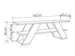 ΕΠΙΠΛΟ ΤΗΛΕΟΡΑΣΗΣ FARFALLA MEGAPAP ΧΡΩΜΑ ΛΕΥΚΟ ΑΝΤΙΚΕ 120X33,5X40ΕΚ.