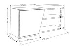 ΠΑΠΟΥΤΣΟΘΗΚΗ FIONA MEGAPAP ΧΡΩΜΑ ΛΕΥΚΟ - ΑΝΘΡΑΚΙ 104X37X47ΕΚ.