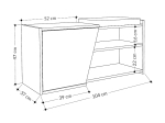 ΠΑΠΟΥΤΣΟΘΗΚΗ FIONA MEGAPAP ΧΡΩΜΑ ΛΕΥΚΟ - ΑΝΘΡΑΚΙ 104X37X47ΕΚ.