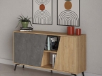 ΜΠΟΥΦΕΣ FIONA MEGAPAP ΧΡΩΜΑ ΦΥΣΙΚΟ ΟΞΙΑΣ - ΓΚΡΙ ΡΕΤΡΟ 150X35,6X82ΕΚ.