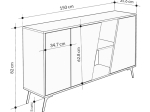 ΜΠΟΥΦΕΣ FIONA MEGAPAP ΧΡΩΜΑ ΦΥΣΙΚΟ ΟΞΙΑΣ - ΓΚΡΙ ΡΕΤΡΟ 150X35,6X82ΕΚ.
