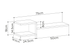ΡΑΦΙΕΡΑ ΤΟΙΧΟΥ FORK MEGAPAP 2 ΤΕΜΑΧΙΩΝ ΧΡΩΜΑ ΛΕΥΚΟ 75X19,5X18ΕΚ.