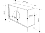 ΜΠΟΥΦΕΣ GORA MEGAPAP ΧΡΩΜΑ ΑΝΟΙΧΤΟ ΚΑΡΥΔΙ 110X35,6X82ΕΚ.