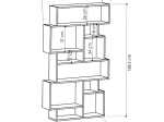 ΒΙΒΛΙΟΘΗΚΗ KARMATO MEGAPAP ΧΡΩΜΑ ΛΕΥΚΟ 96X25,5X168,5ΕΚ.