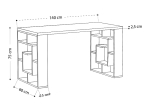 ΓΡΑΦΕΙΟ ΕΡΓΑΣΙΑΣ LABIRENT MEGAPAP ΧΡΩΜΑ ΑΝΘΡΑΚΙ - ΛΕΥΚΟ 140X60X75ΕΚ