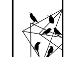 ΔΙΑΚΟΣΜΗΤΙΚΟ ΤΟΙΧΟΥ BIRDS ON WIRE MEGAPAP ΜΕΤΑΛΛΙΚΟ ΧΡΩΜΑ ΜΑΥΡΟ 37X2X49ΕΚ.