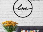 ΔΙΑΚΟΣΜΗΤΙΚΟ ΤΟΙΧΟΥ LOVE MEGAPAP ΜΕΤΑΛΛΙΚΟ ΧΡΩΜΑ ΜΑΥΡΟ 45X2X45ΕΚ.