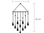 ΔΙΑΚΟΣΜΗΤΙΚΟ ΤΟΙΧΟΥ TASSEL MEGAPAP ΜΕΤΑΛΛΙΚΟ ΧΡΩΜΑ ΜΑΥΡΟ 32,6X2X60ΕΚ.