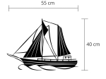 ΔΙΑΚΟΣΜΗΤΙΚΟ ΤΟΙΧΟΥ SAIL MEGAPAP ΜΕΤΑΛΛΙΚΟ ΧΡΩΜΑ ΜΑΥΡΟ 55X2X40ΕΚ.