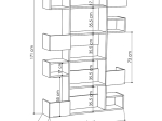 ΒΙΒΛΙΟΘΗΚΗ NIHO MEGAPAP ΧΡΩΜΑ ΛΕΥΚΟ - ΦΥΣΙΚΟ ΟΞΙΑΣ 120X25,3X171ΕΚ.