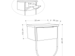 ΚΟΜΟΔΙΝΟ ΕΠΙΤΟΙΧΙΟ NORFOLK MEGAPAP ΧΡΩΜΑ ΦΥΣΙΚΟ ΟΞΙΑΣ 33X25X44ΕΚ.
