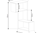 ΡΑΦΙΕΡΑ ΤΟΙΧΟΥ ΓΩΝΙΑΚΗ PART MEGAPAP ΧΡΩΜΑ ΑΝΘΡΑΚΙ 47X20X82ΕΚ.