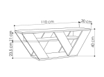 ΕΠΙΠΛΟ ΤΗΛΕΟΡΑΣΗΣ PIPRALLA MEGAPAP ΧΡΩΜΑ ΑΝΘΡΑΚΙ 110X30X40ΕΚ.