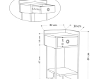 ΚΟΜΟΔΙΝΟ SIRIUS MEGAPAP ΔΕΞΙ ΧΡΩΜΑ ΛΕΥΚΟ 32X30X61ΕΚ.