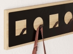 ΚΡΕΜΑΣΤΡΑ ΤΟΙΧΟΥ ICON MEGAPAP ΑΠΟ ΜΕΛΑΜΙΝΗ - ΜΕΤΑΛΛΟ ΧΡΩΜΑ SAPPHIRE OAK - ΜΑΥΡΟ 54,4X2X16ΕΚ.