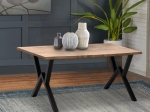 ΤΡΑΠΕΖΙ WALTER MEGAPAP MDF - ΜΕΤΑΛΛΙΚΟ ΧΡΩΜΑ ΑΚΑΚΙΑΣ 140X80X75ΕΚ.