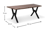 ΤΡΑΠΕΖΙ WALTER MEGAPAP MDF - ΜΕΤΑΛΛΙΚΟ ΧΡΩΜΑ ΚΑΡΥΔΙ 140X80X75ΕΚ.