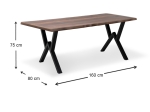 ΤΡΑΠΕΖΙ WALTER MEGAPAP MDF - ΜΕΤΑΛΛΙΚΟ ΧΡΩΜΑ ΚΑΡΥΔΙ 160X80X75ΕΚ.