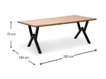 ΤΡΑΠΕΖΙ WALTER MEGAPAP MDF - ΜΕΤΑΛΛΙΚΟ ΧΡΩΜΑ ΑΚΑΚΙΑΣ 200X100X75ΕΚ.