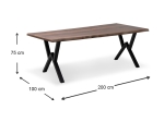 ΤΡΑΠΕΖΙ WALTER MEGAPAP MDF - ΜΕΤΑΛΛΙΚΟ ΧΡΩΜΑ ΚΑΡΥΔΙ 200X100X75ΕΚ.