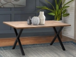 ΤΡΑΠΕΖΙ JEREMY MEGAPAP MDF - ΜΕΤΑΛΛΙΚΟ ΧΡΩΜΑ ΑΚΑΚΙΑΣ 140X80X75ΕΚ.