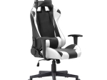ΚΑΡΕΚΛΑ ΓΡΑΦΕΙΟΥ GAMING ALONSO MEGAPAP ΑΠΟ ΤΕΧΝΟΔΕΡΜΑ ΧΡΩΜΑ ΛΕΥΚΟ - ΜΑΥΡΟ 67X70X125/135 ΕΚ.