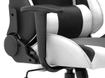 ΚΑΡΕΚΛΑ ΓΡΑΦΕΙΟΥ GAMING ALONSO MEGAPAP ΑΠΟ ΤΕΧΝΟΔΕΡΜΑ ΧΡΩΜΑ ΛΕΥΚΟ - ΜΑΥΡΟ 67X70X125/135 ΕΚ.