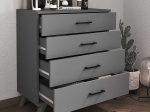 ΣΥΡΤΑΡΙΕΡΑ ΜΕΛΑΜΙΝΗΣ DACOTA MEGAPAP ΧΡΩΜΑ ΑΝΘΡΑΚΙ 76X44X86,4ΕΚ.